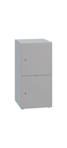 DOMINIT 22 úložná skříň 2-boxová, 917x450x400 mm, korpus bílý, dvířka šedá